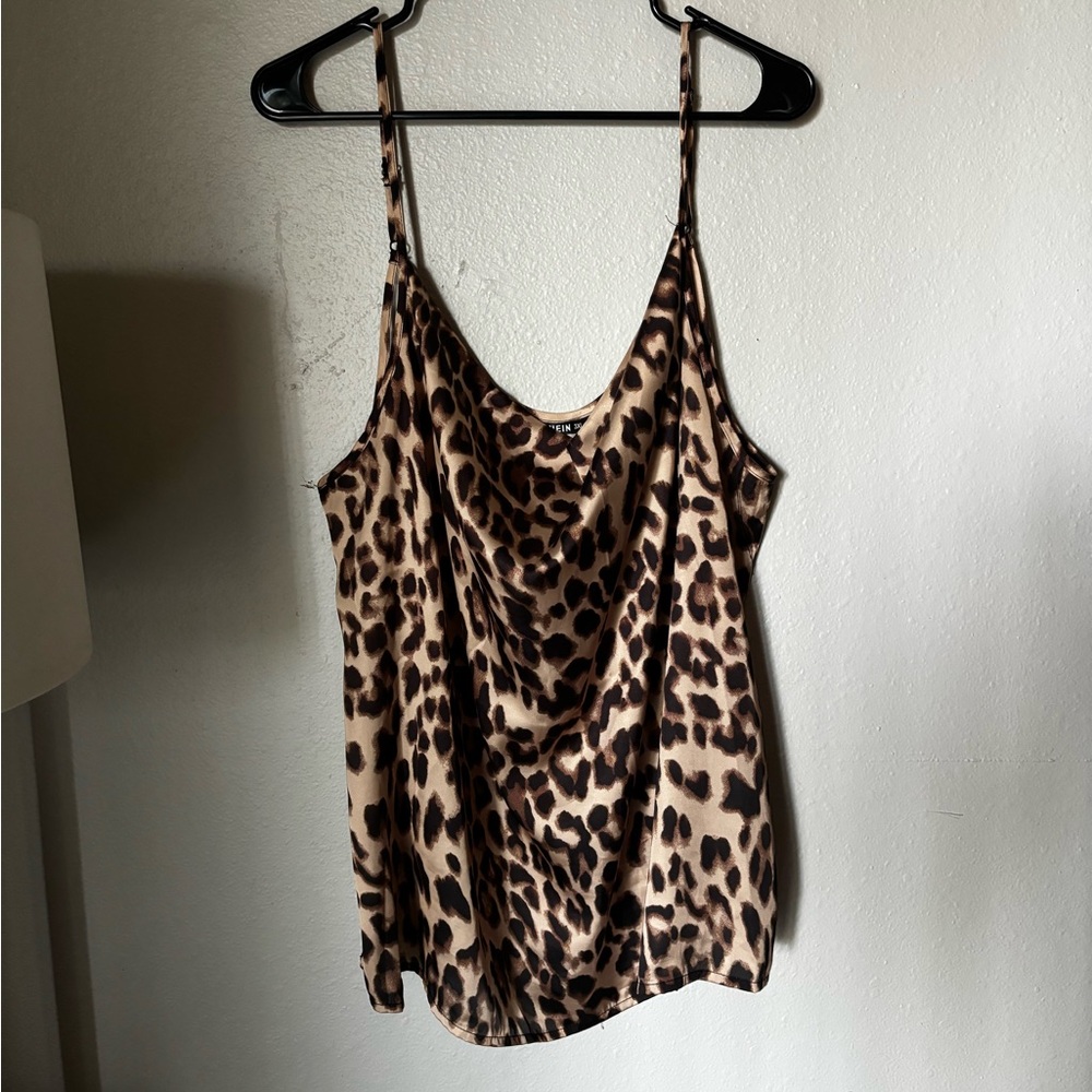SHEIN | Leopard Cowl Neck Tank